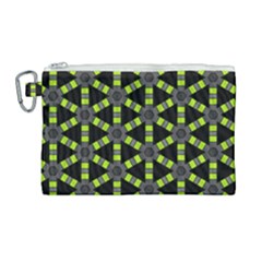 Backgrounds Green Grey Lines Canvas Cosmetic Bag (large) by HermanTelo