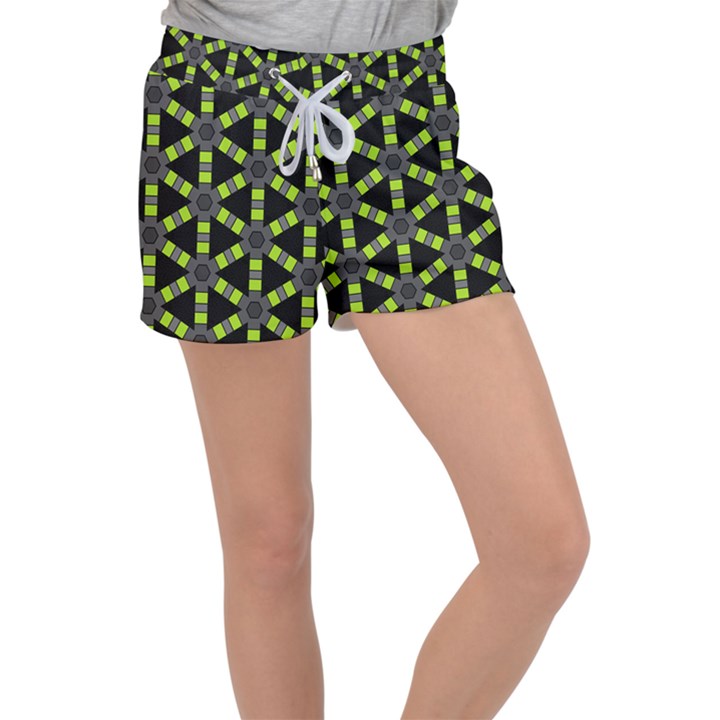 Backgrounds Green Grey Lines Women s Velour Lounge Shorts