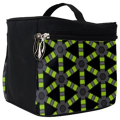 Backgrounds Green Grey Lines Make Up Travel Bag (big)