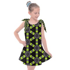 Backgrounds Green Grey Lines Kids  Tie Up Tunic Dress by HermanTelo