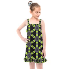 Backgrounds Green Grey Lines Kids  Overall Dress by HermanTelo