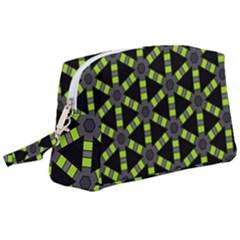 Backgrounds Green Grey Lines Wristlet Pouch Bag (large) by HermanTelo