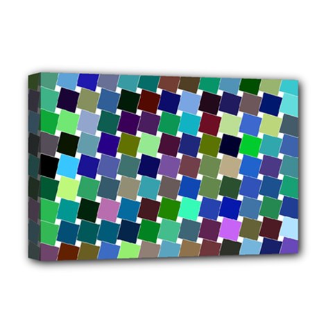 Geometric Background Colorful Deluxe Canvas 18  X 12  (stretched)