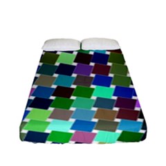 Geometric Background Colorful Fitted Sheet (full/ Double Size)