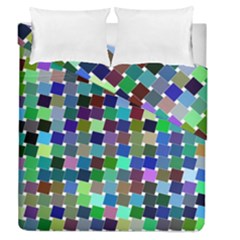 Geometric Background Colorful Duvet Cover Double Side (queen Size) by HermanTelo