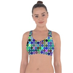 Geometric Background Colorful Cross String Back Sports Bra by HermanTelo