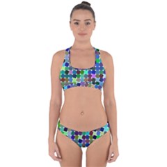 Geometric Background Colorful Cross Back Hipster Bikini Set by HermanTelo