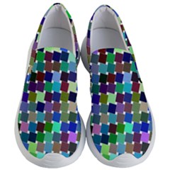 Geometric Background Colorful Women s Lightweight Slip Ons by HermanTelo