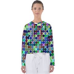 Geometric Background Colorful Women s Slouchy Sweat by HermanTelo