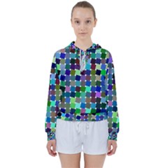 Geometric Background Colorful Women s Tie Up Sweat by HermanTelo