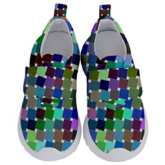 Geometric Background Colorful Kids  Velcro No Lace Shoes