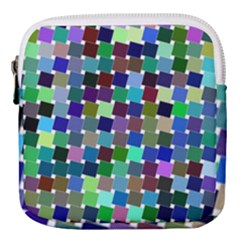 Geometric Background Colorful Mini Square Pouch by HermanTelo