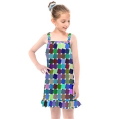 Geometric Background Colorful Kids  Overall Dress