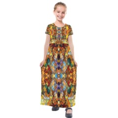 Ml-c6-2 Kids  Short Sleeve Maxi Dress by ArtworkByPatrick