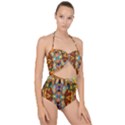 ML-C6-2 Scallop Top Cut Out Swimsuit View1