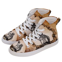 Awesome Skeleton With Skulls Women s Hi-Top Skate Sneakers