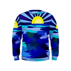 Sunset On The Lake Kids  Sweatshirt