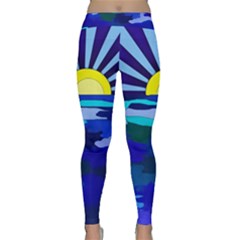 Sunset On The Lake Classic Yoga Leggings by bloomingvinedesign