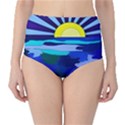 Sunset on The Lake Classic High-Waist Bikini Bottoms View1