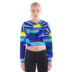 Sunset On The Lake Cropped Sweatshirt