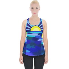 Sunset On The Lake Piece Up Tank Top by bloomingvinedesign