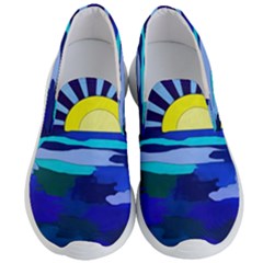 Sunset On The Lake Men s Lightweight Slip Ons by bloomingvinedesign