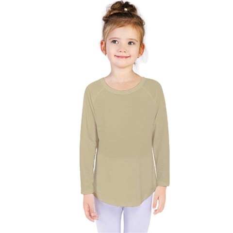 Cream Kids  Long Sleeve Tee by designsbyamerianna