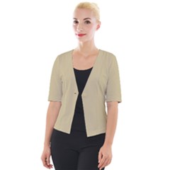 Cream Cropped Button Cardigan by designsbyamerianna