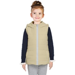 Cream Kids  Hooded Puffer Vest by designsbyamerianna