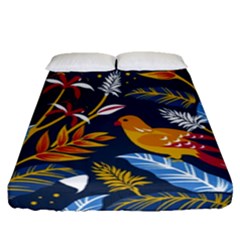 Colorful Birds In Nature Fitted Sheet (queen Size) by Sobalvarro