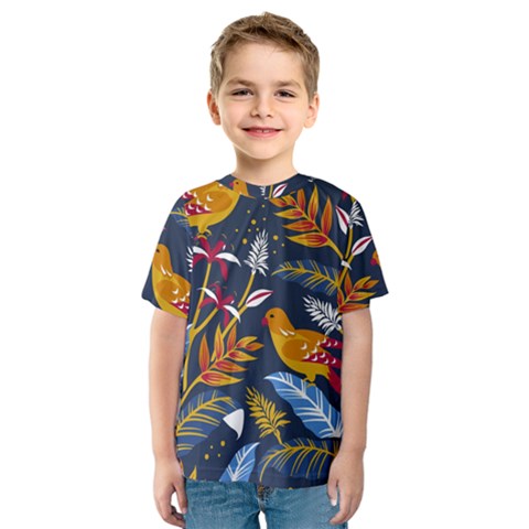 Colorful Birds In Nature Kids  Sport Mesh Tee by Sobalvarro