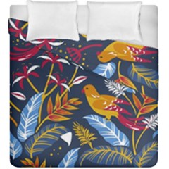 Colorful Birds In Nature Duvet Cover Double Side (king Size) by Sobalvarro