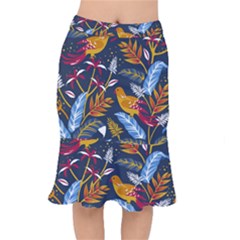 Colorful Birds In Nature Short Mermaid Skirt by Sobalvarro