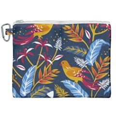 Colorful Birds In Nature Canvas Cosmetic Bag (xxl) by Sobalvarro