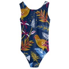 Colorful Birds In Nature Kids  Cut-out Back One Piece Swimsuit by Sobalvarro