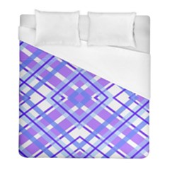 Geometric Plaid Purple Blue Duvet Cover (full/ Double Size) by Mariart