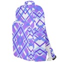 Geometric Plaid Purple Blue Double Compartment Backpack View1