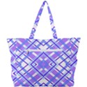 Geometric Plaid Purple Blue Simple Shoulder Bag View3