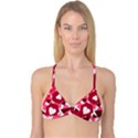 Pink Hearts Pattern Love Shape Reversible Tri Bikini Top View3