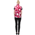 Pink Hearts Pattern Love Shape Women s Button Up Vest View2