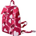 Pink Hearts Pattern Love Shape Buckle Everyday Backpack View1