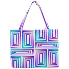 Geometric Metallic Aqua Purple Mini Tote Bag