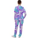 Geometric Metallic Aqua Purple Casual Jacket and Pants Set View2