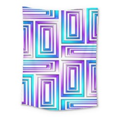 Geometric Metallic Aqua Purple Medium Tapestry