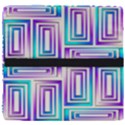 Geometric Metallic Aqua Purple Seat Cushion View4