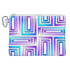 Geometric Metallic Aqua Purple Canvas Cosmetic Bag (xl) by HermanTelo