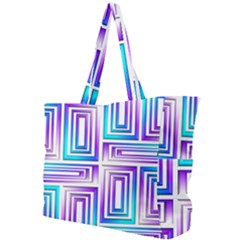 Geometric Metallic Aqua Purple Simple Shoulder Bag