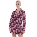 Cherry Blossoms Japanese Women s Long Sleeve Casual Dress View1