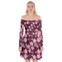 Cherry Blossoms Japanese Off Shoulder Skater Dress View1