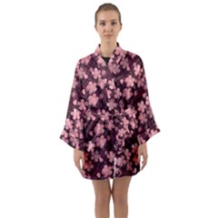 Cherry Blossoms Japanese Long Sleeve Kimono Robe